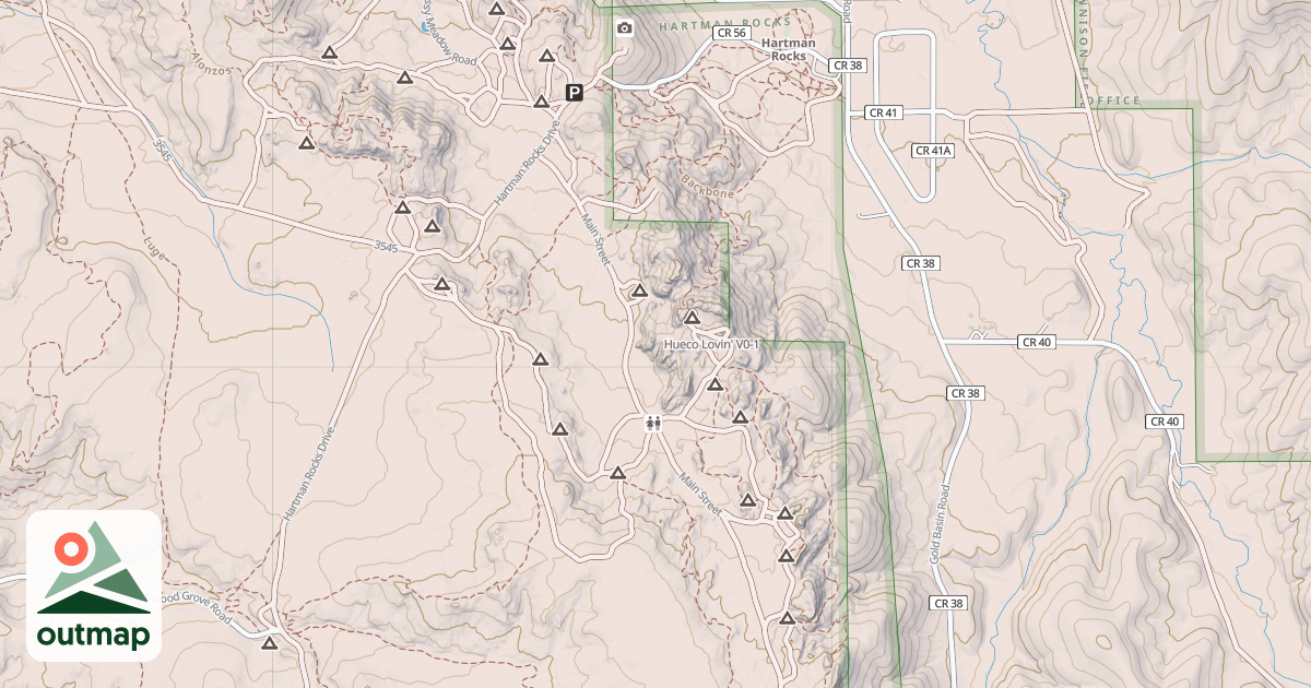 Map of Hueco Lovin'