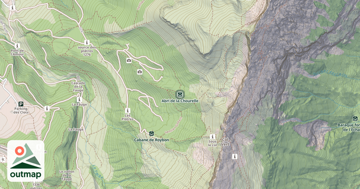 Map of Abri de la Chourelle