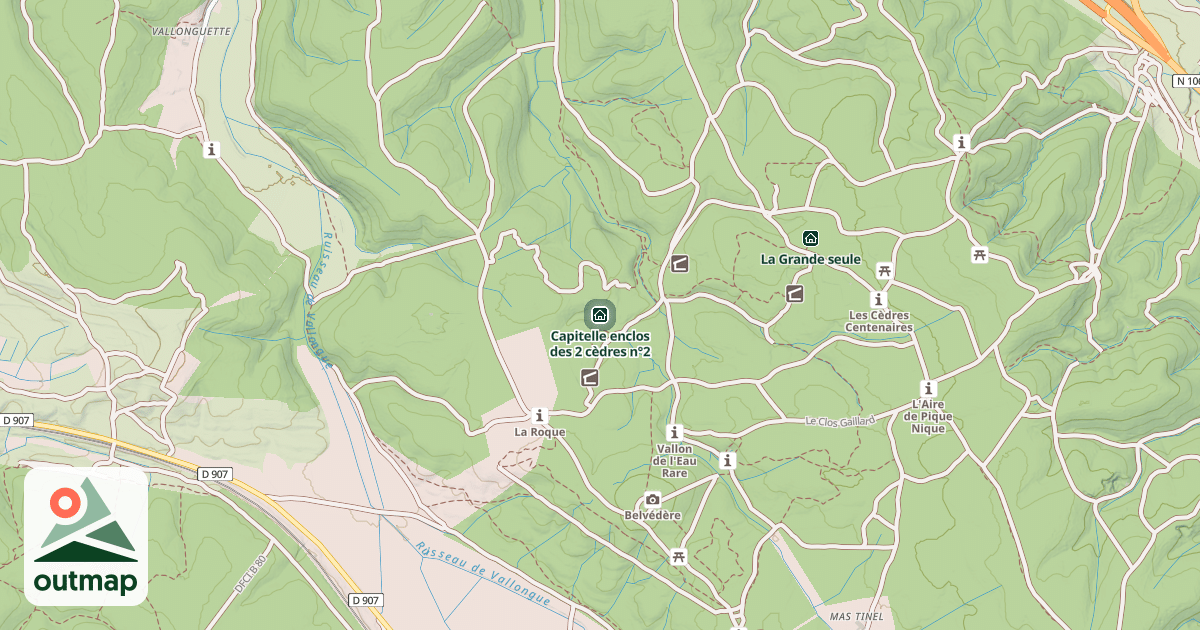 Map of Capitelle enclos des 2 cèdres n°2