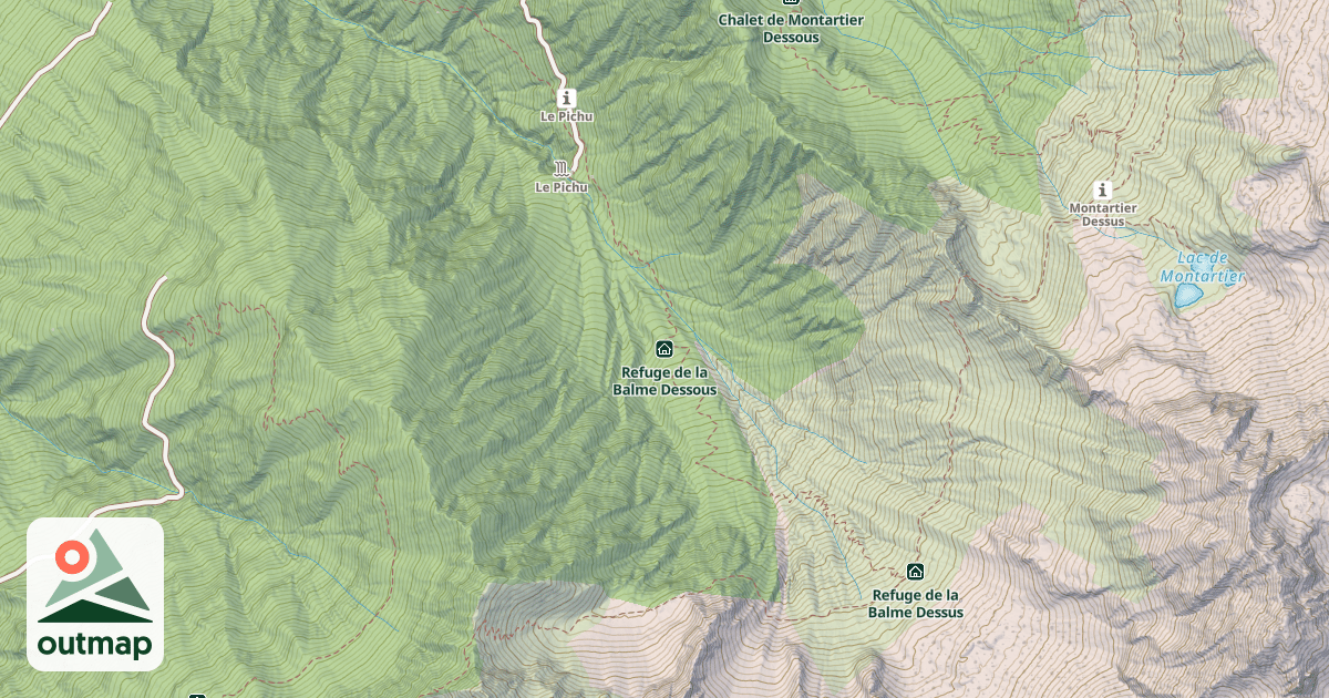 Map of Refuge de la Balme Dessous