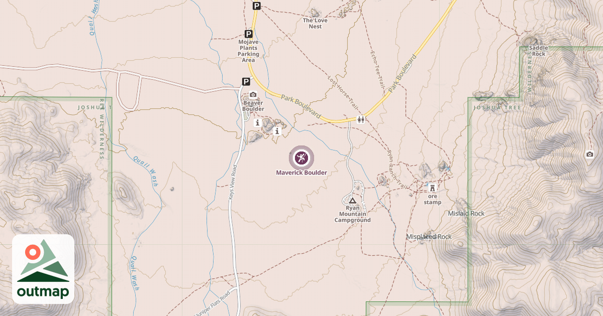 Map of Maverick Boulder