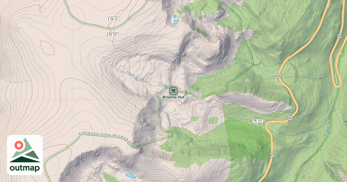 Map of Broome Hut