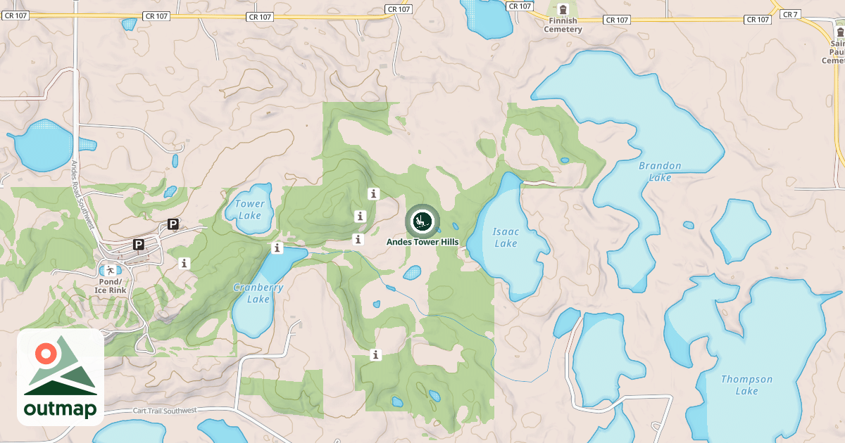Map of Andes Tower Hills