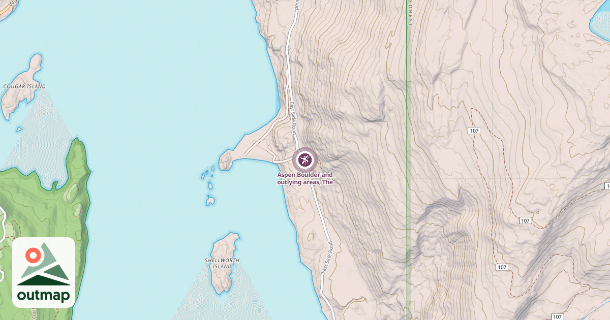 Map of Aspen Boulder and outlying areas, The