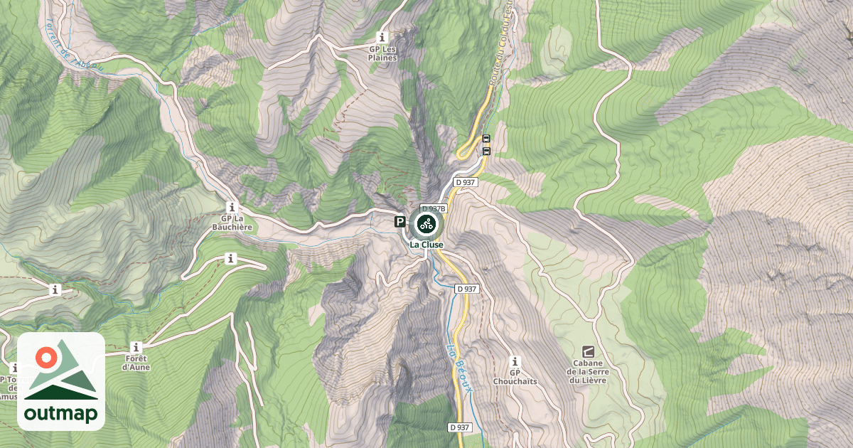 Map of La Cluse