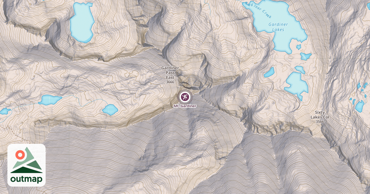 Map of Mt. Gardiner