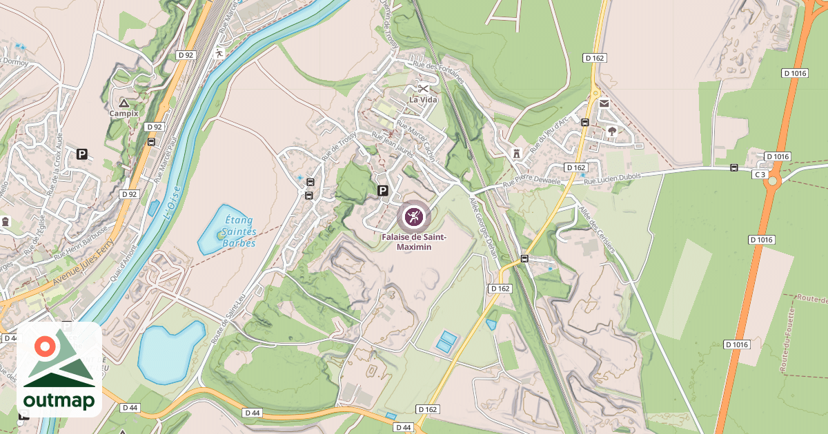 Map of Falaise de Saint-Maximin