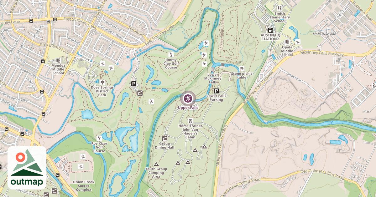 Map of Upper Falls