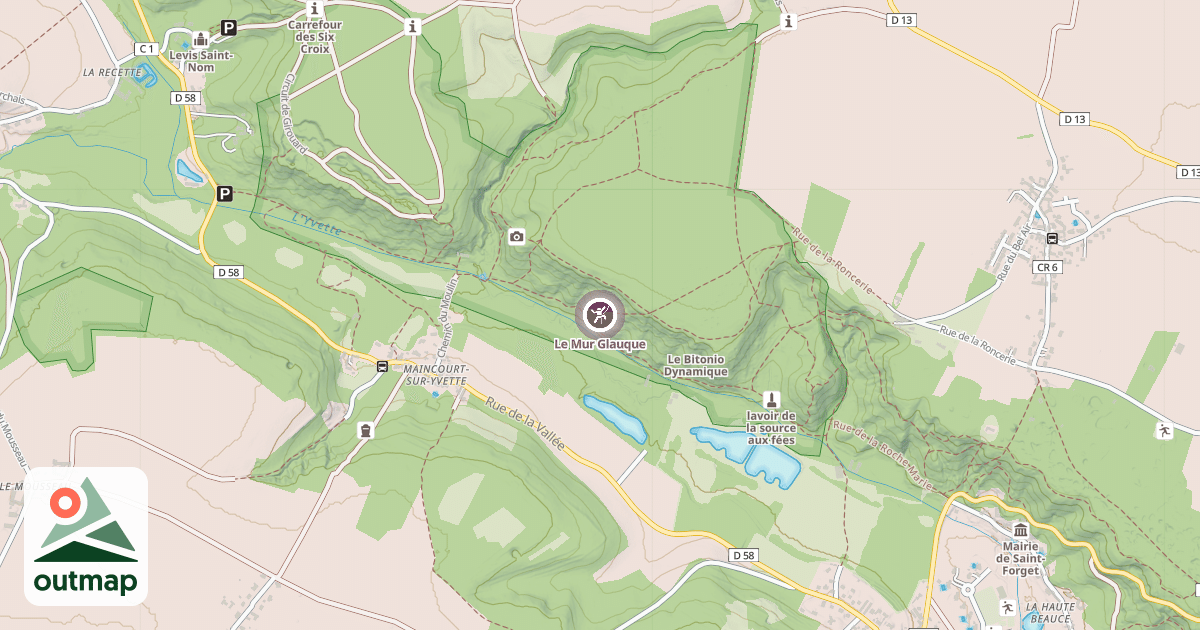 Map of Le Mur Glauque