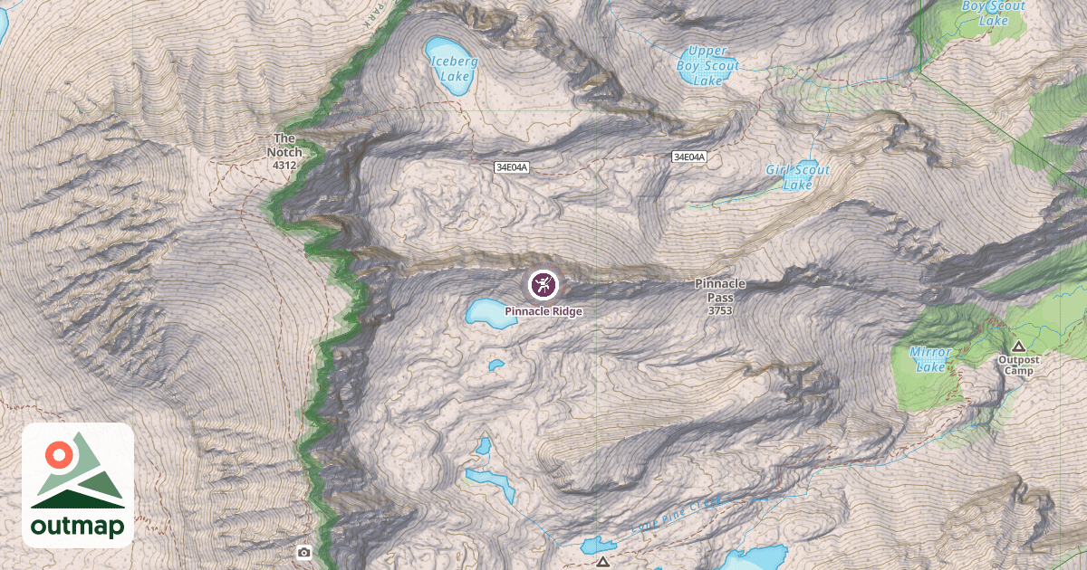 Map of Pinnacle Ridge