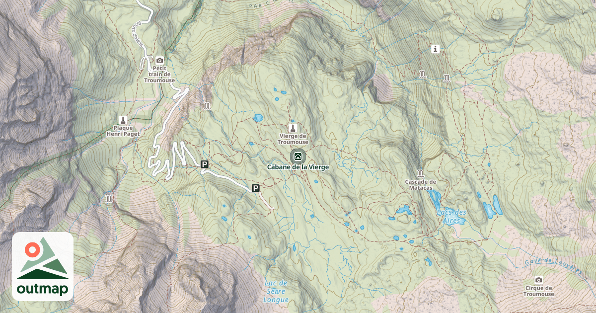 Map of Cabane de la Vierge