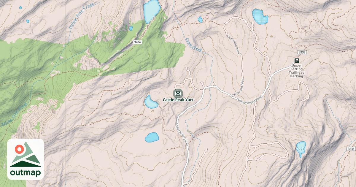 Map of Castle Peak Yurt