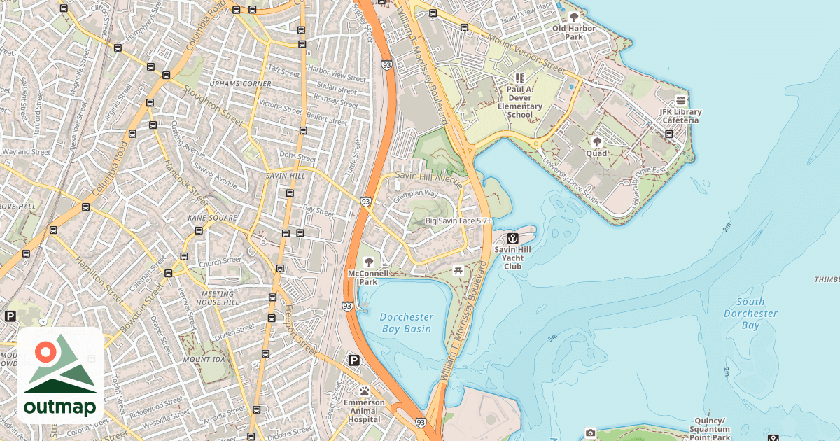 Map of Big Savin Face