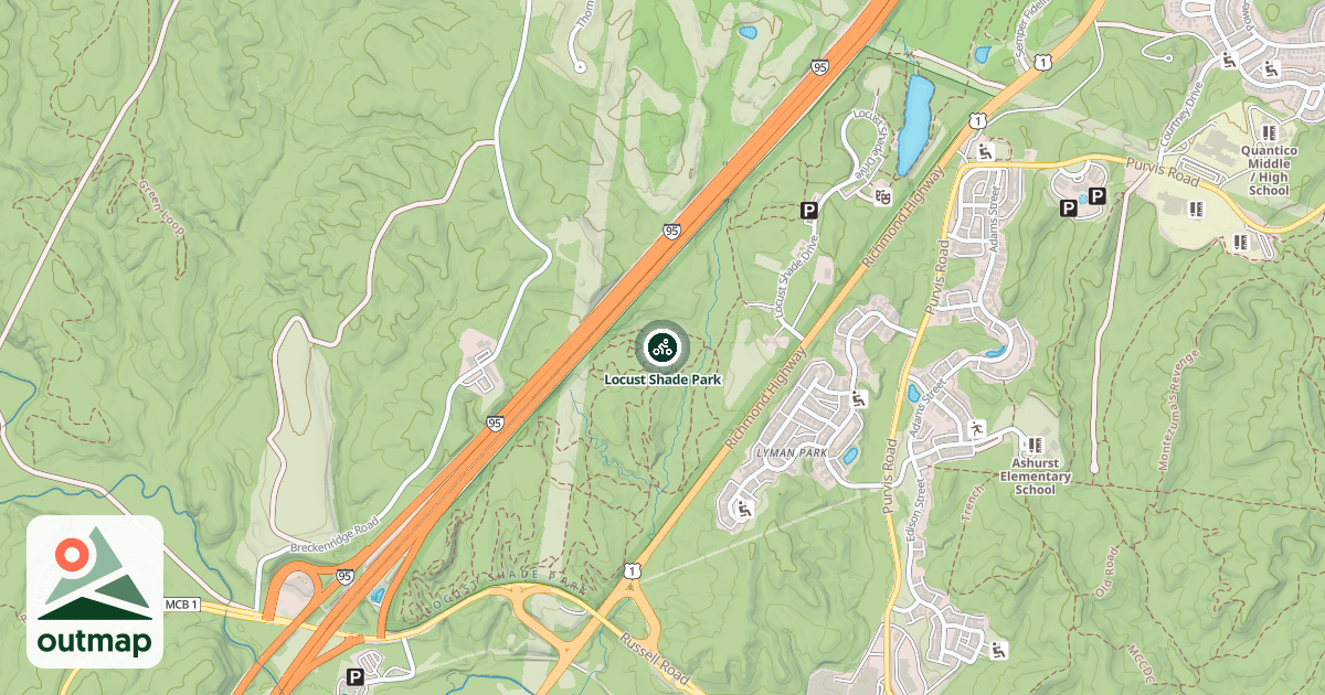 Map of Locust Shade Park