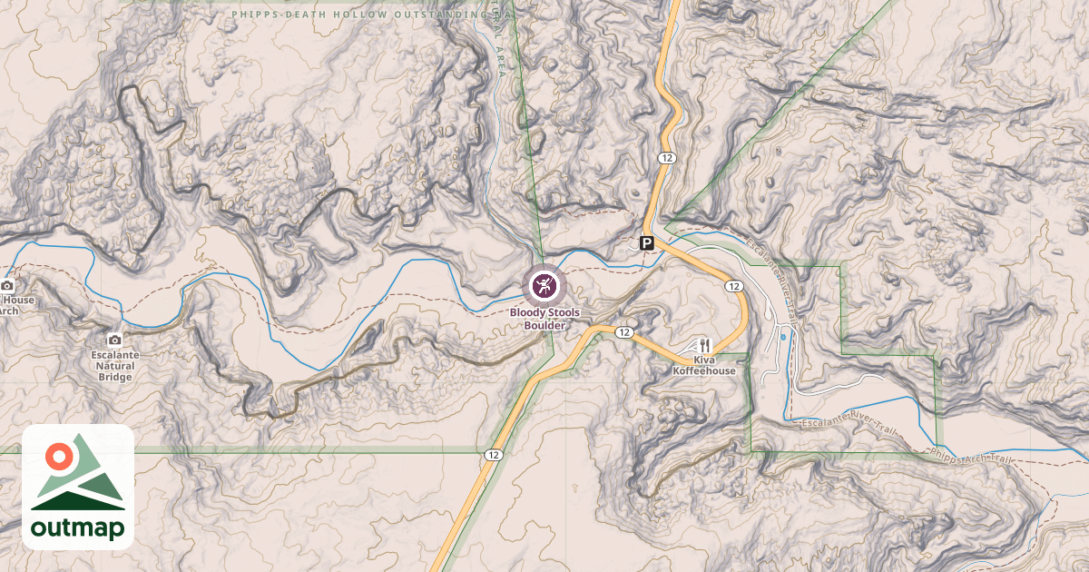 Map of Bloody Stools Boulder