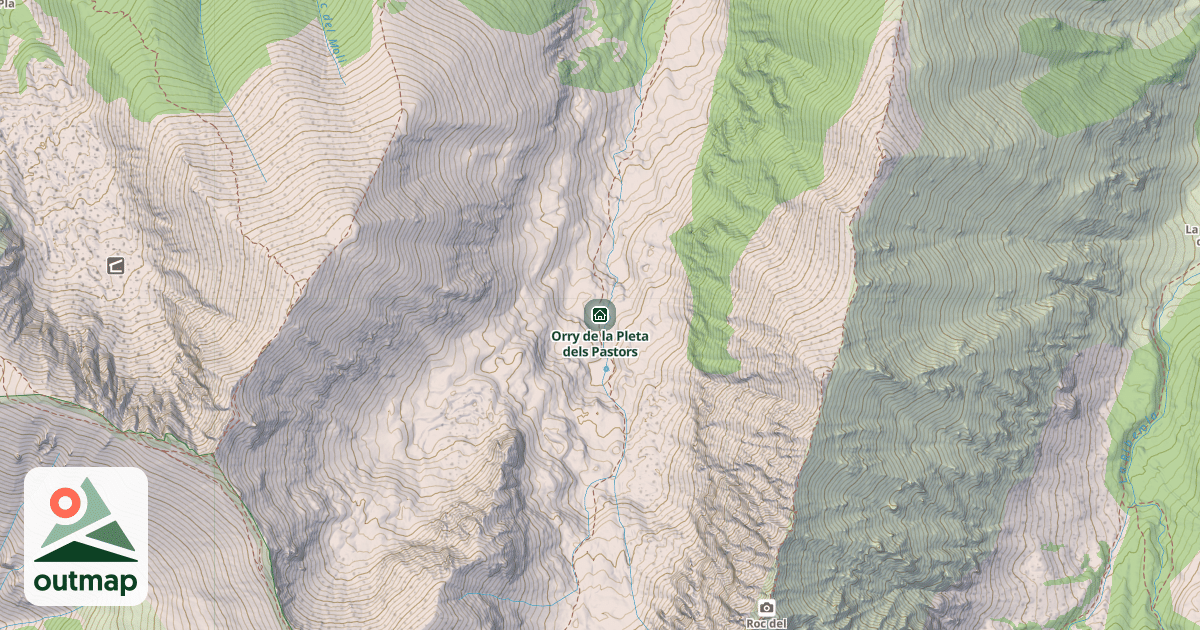 Map of Orry de la Pleta dels Pastors