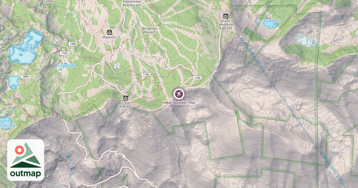 Map of Hiker Boulder, The