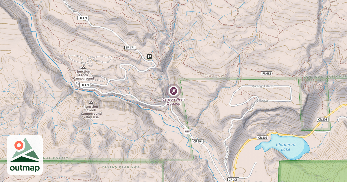 Map of Canyon Wren Outcrop