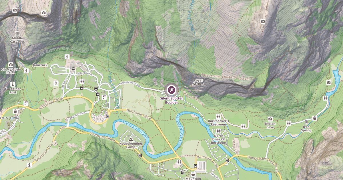 Map preview of Silent Spotter Boulder