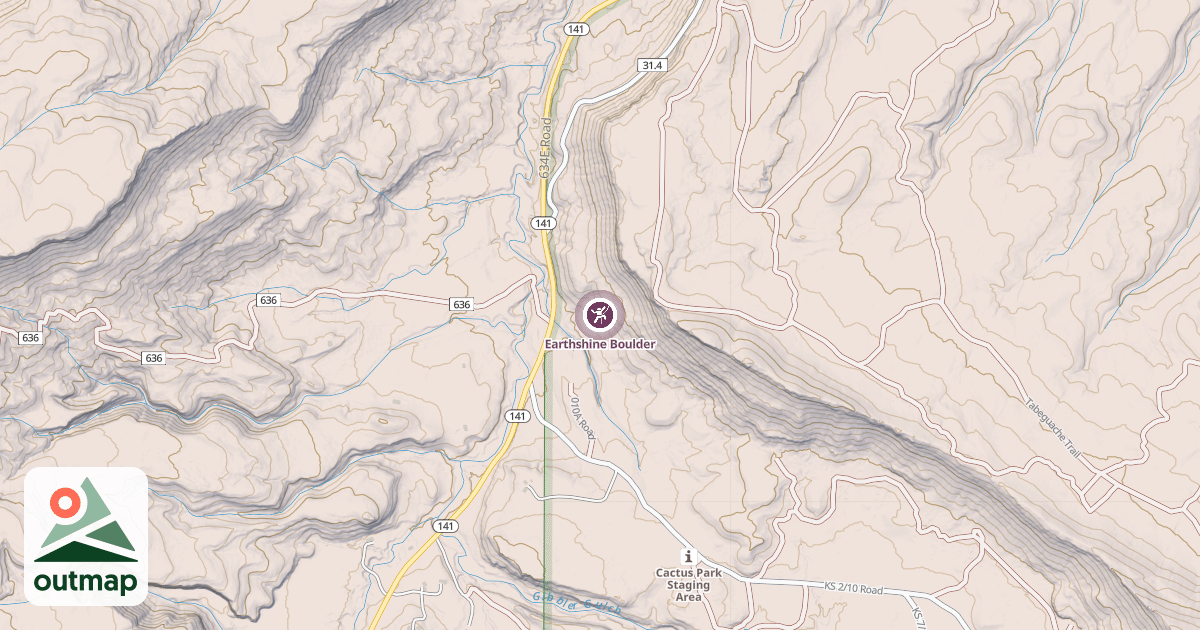 Map of Earthshine Boulder