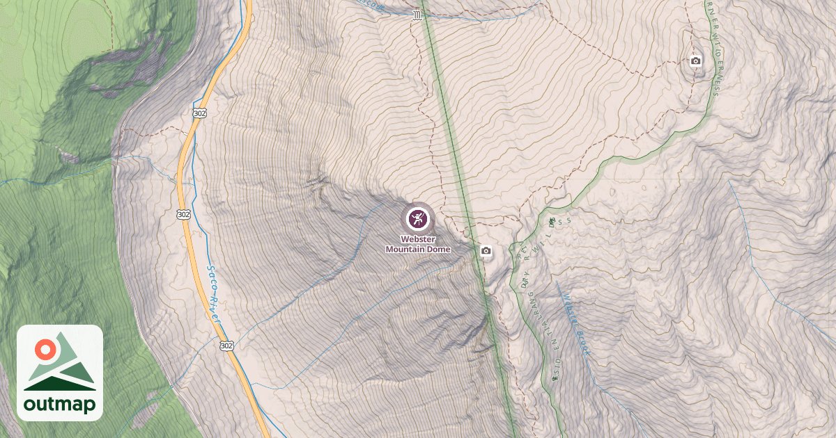 Map of Webster Mountain Dome