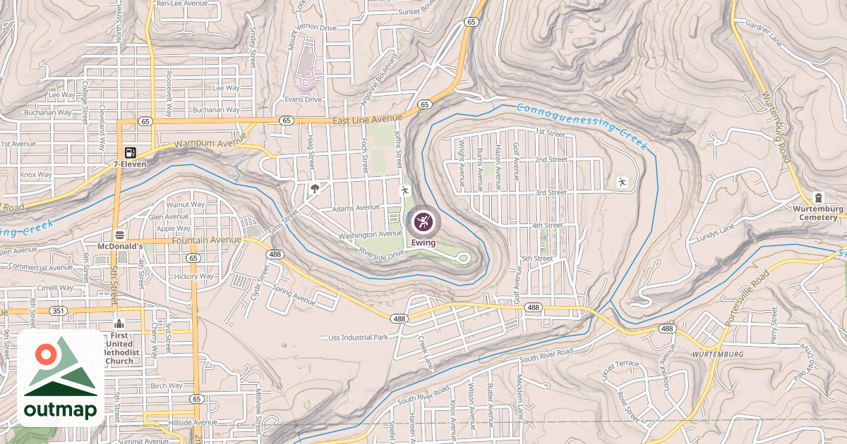 Map of Ewing