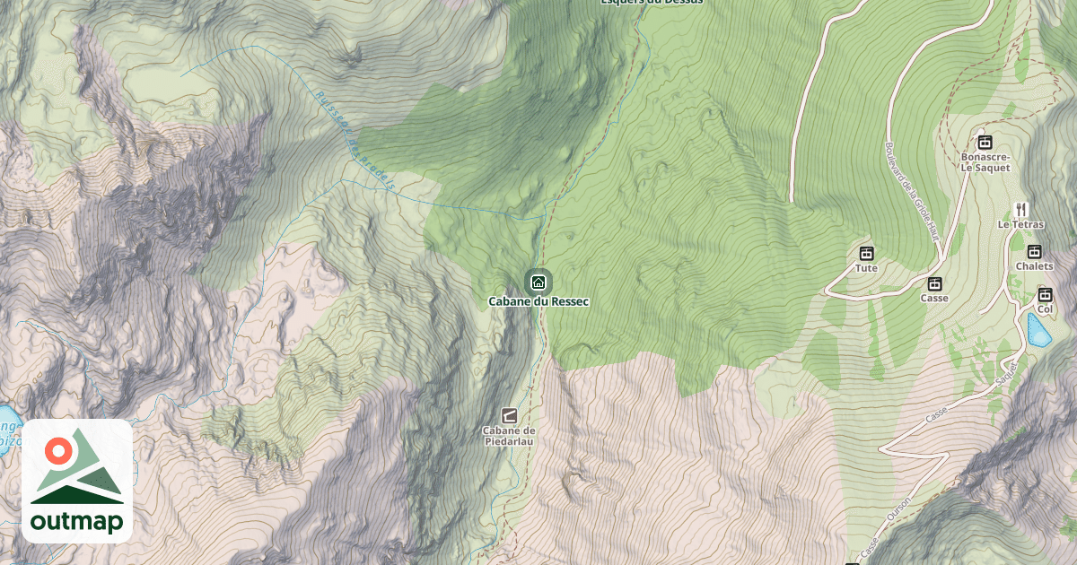Map of Cabane du Ressec
