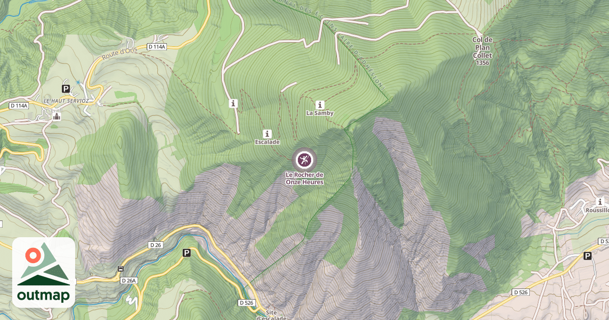 Map of Le Rocher de Onze Heures