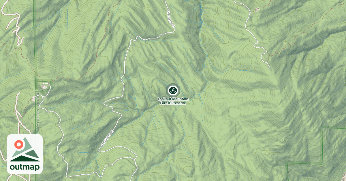Map of Lookout Mountain Forest Preserve