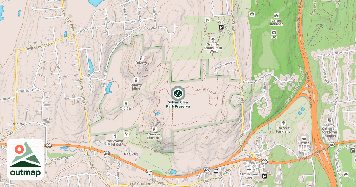 Map of Sylvan Glen Park Preserve
