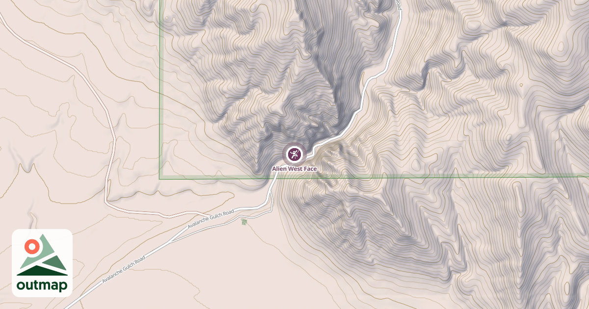 Map of Alien West Face