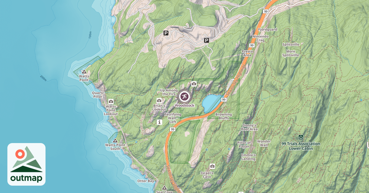 Map of Woodstock