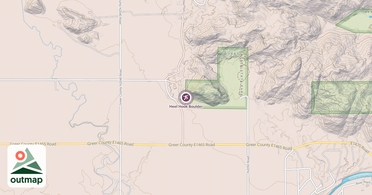 Map of Heel Hook Boulder