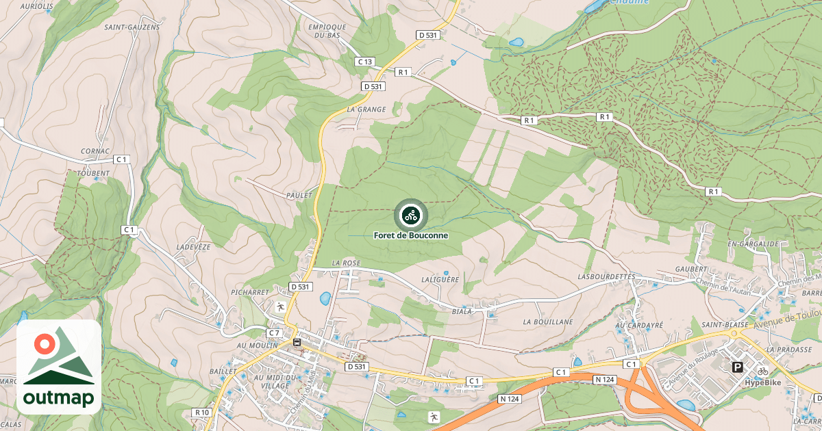 Map of Foret de Bouconne
