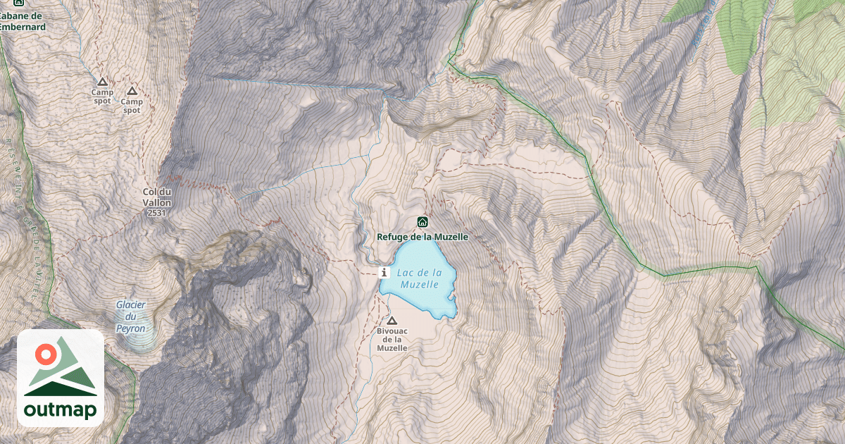 Map of Refuge de la Muzelle