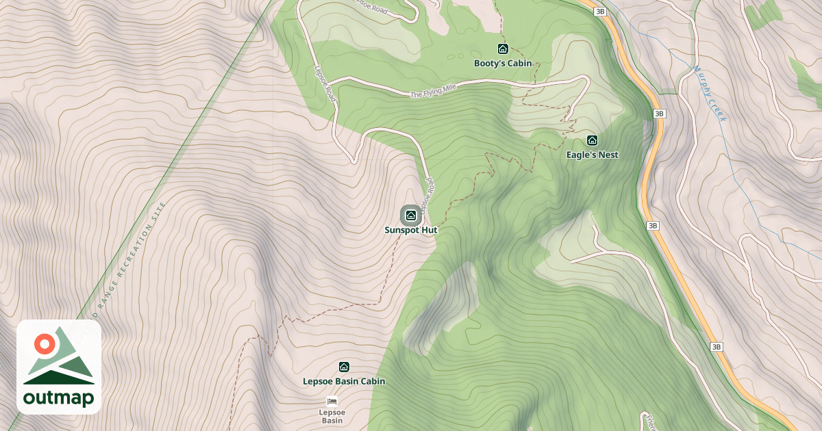 Map of Sunspot Hut