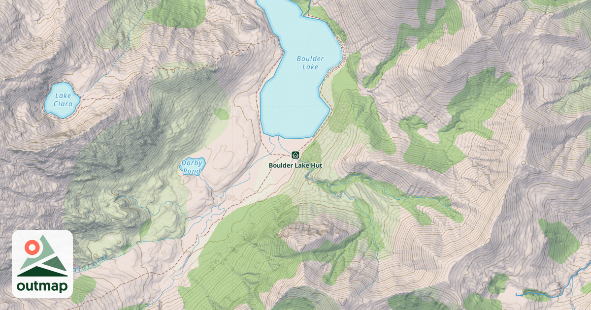 Map of Boulder Lake Hut