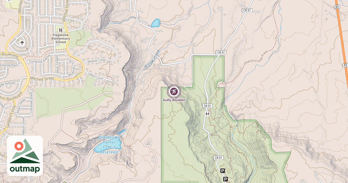 Map of Gully Boulder