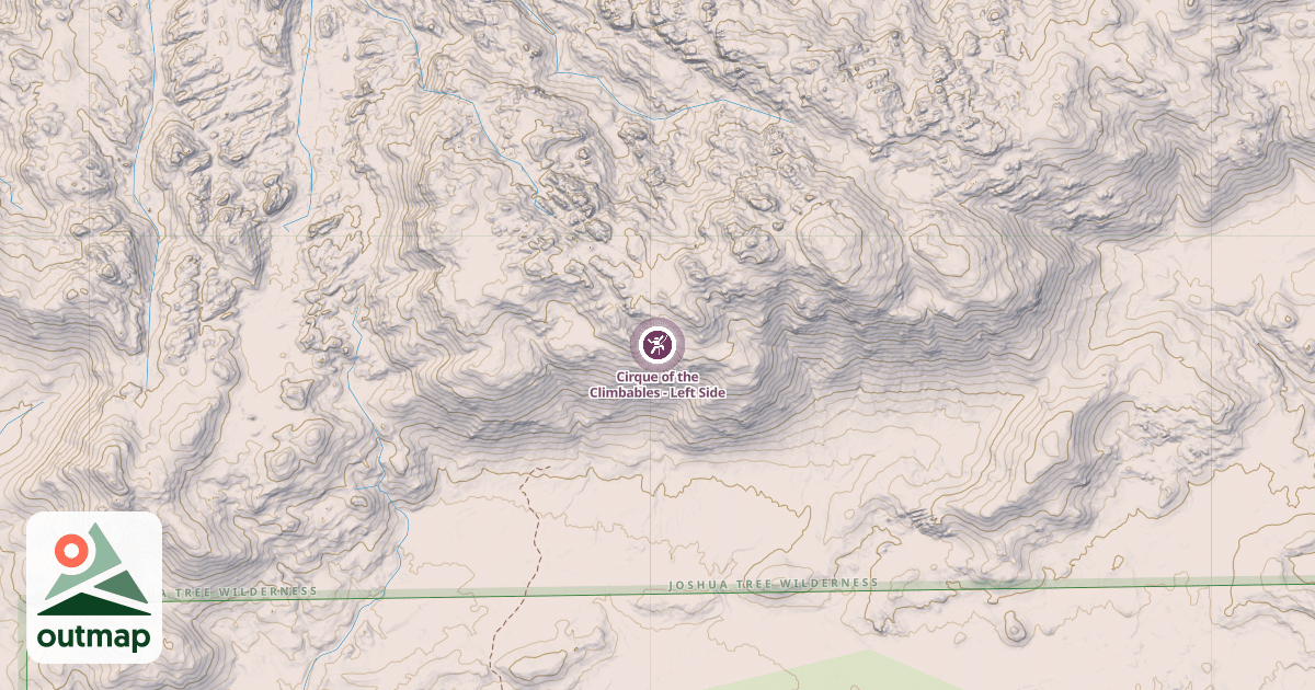 Map of Cirque of the Climbables - Left Side