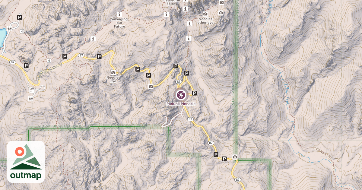 Map of Podunk Pinnacle