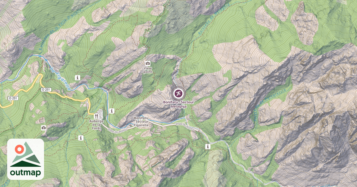 Map of Bonifatu - Secteur Melaghja