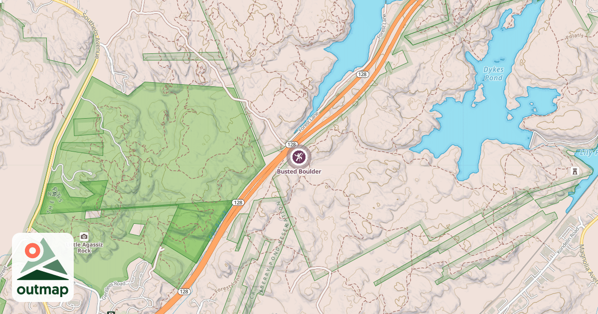 Map of Busted Boulder