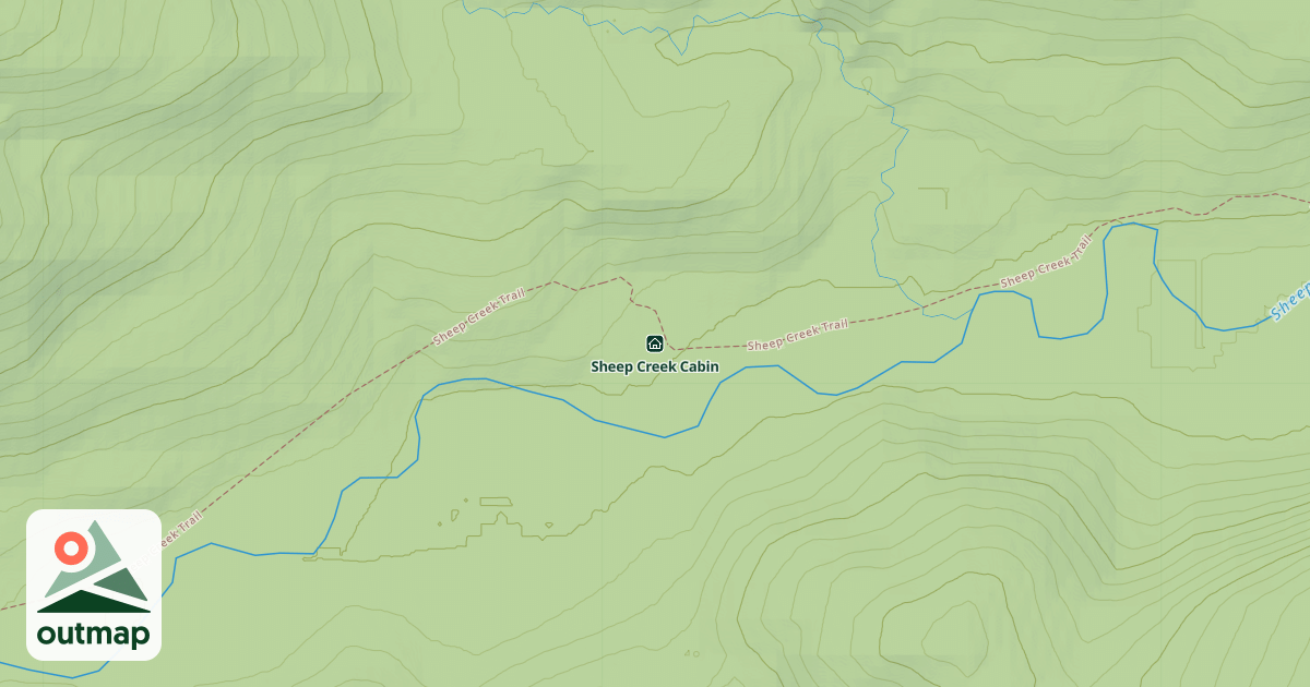 Map of Sheep Creek Cabin