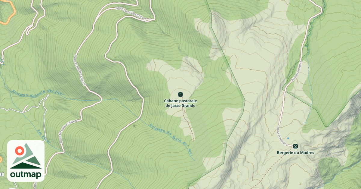 Map of Cabane pastorale de Jasse Grande