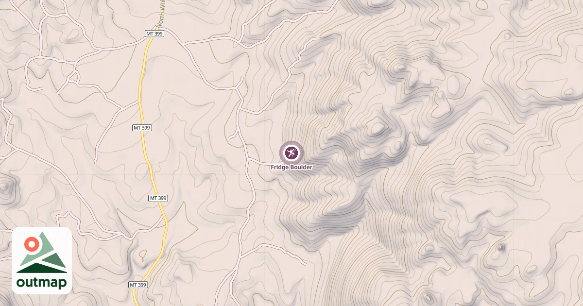 Map of Fridge Boulder