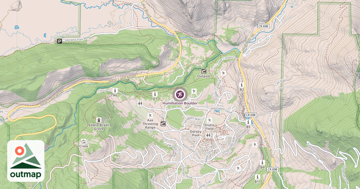 Map of Humiliation Boulder