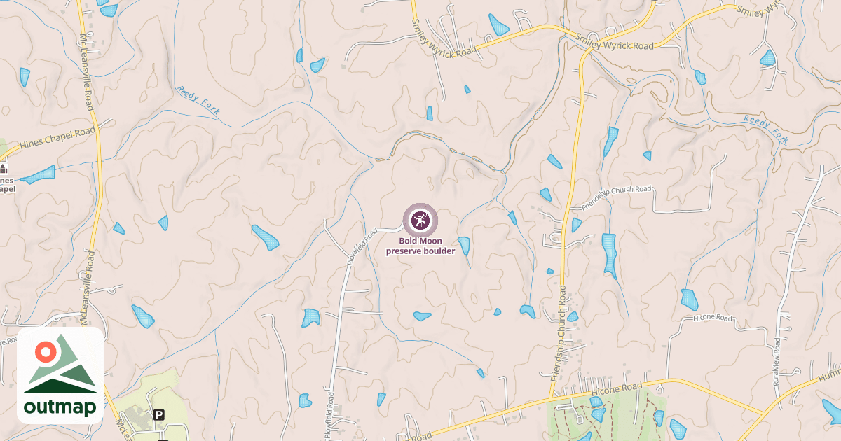 Map of Bold Moon preserve boulder