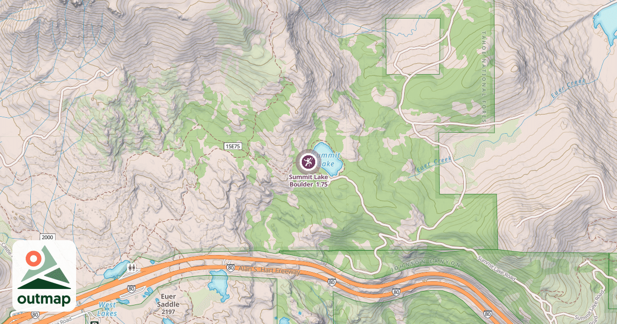 Map of Summit Lake Boulder  1.75