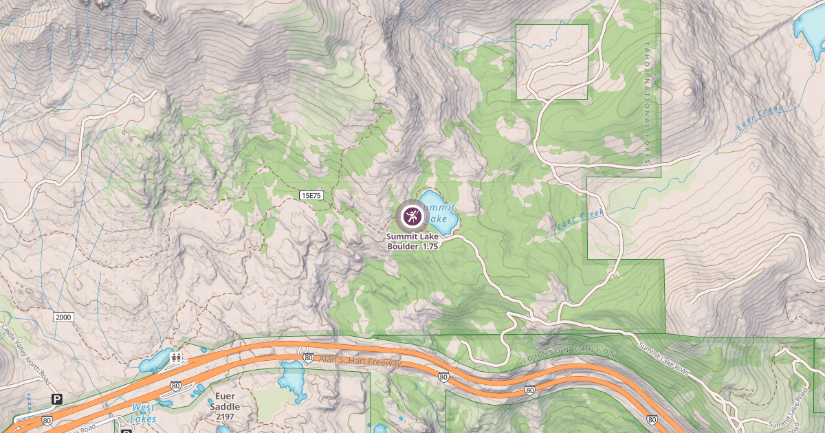 Map preview of Summit Lake Boulder  1.75