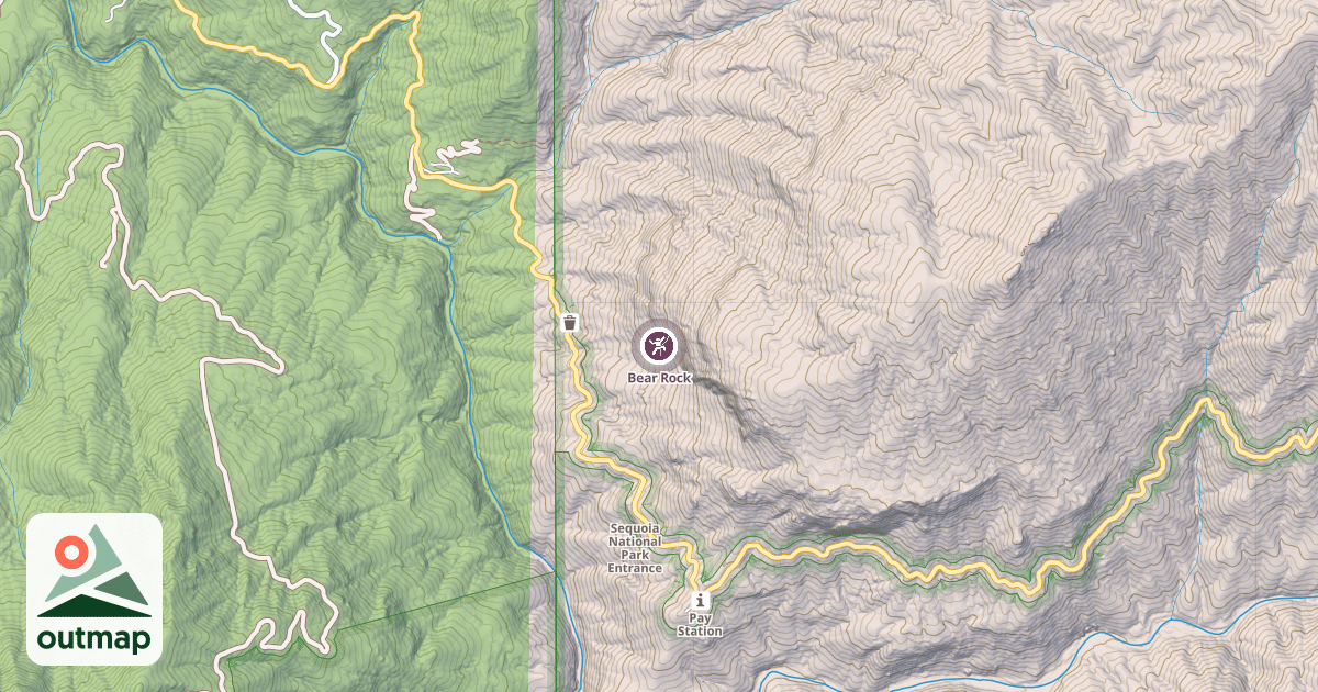 Map of Bear Rock